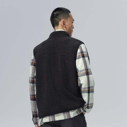 北极狐 男士抓绒马甲 2024秋冬新款 立领保暖羊羔绒外套07242159 商品图2