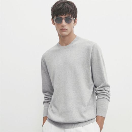 【男女同款】YANECINE 圆领可机洗羊毛打底衫 | 可水洗易打理 滑糯顺垂 舒适透气 简约时尚 商品图3