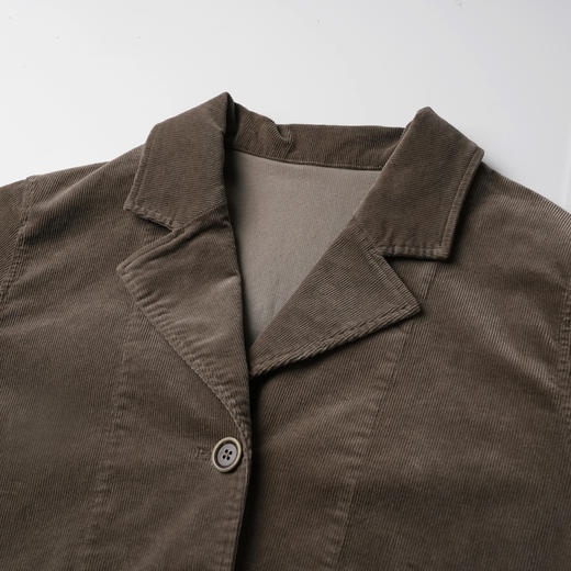 ROMI STUDIO “棕标甄选” 灯芯绒做旧H版廓形休闲西装外套432WS031 商品图2