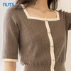 NUTS针织衫秋季新款时尚百搭短袖方领套头衫上衣4320503A1 商品缩略图4