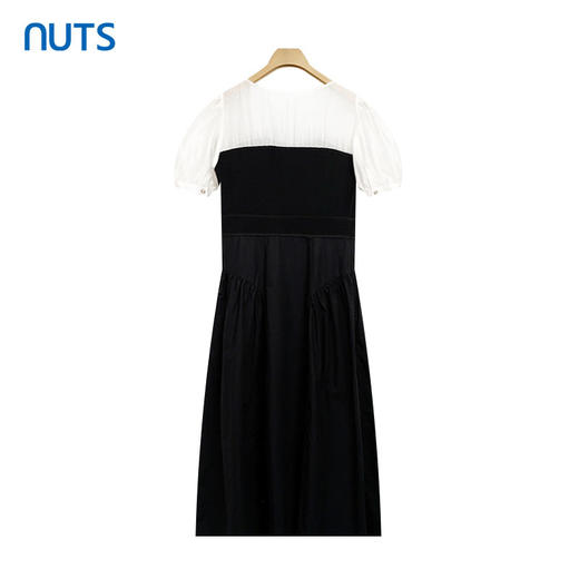 NUTS夏款高腰法式收腰显瘦拼接设计连衣裙429101362 商品图1