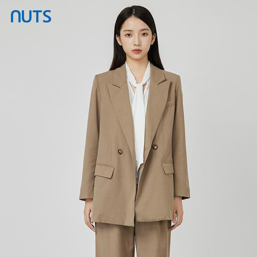 NUTS秋季新款气质休闲通勤风宽松显瘦西装外套女231048120B 商品图2