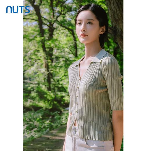 NUTS夏季新款修身显瘦短袖针织衫女时尚百搭上衣4310505A1 商品图1