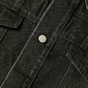 西遇黑色牛仔外套男新款新中式竹叶刺绣宽松版型夹克12945865 商品缩略图2