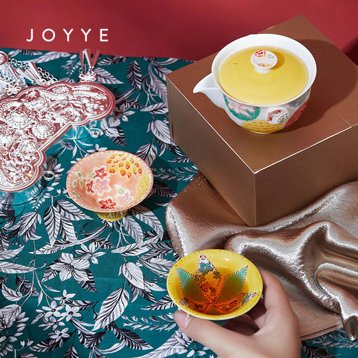 JOYYE布衣情-釉下手绘功夫茶具套装精致高档中式茶具配件六君子陶瓷送礼 商品图3