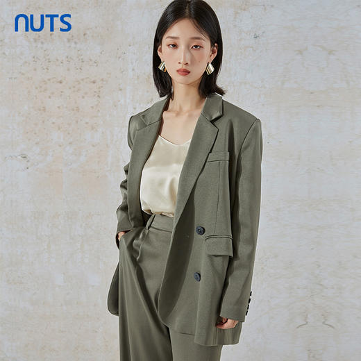 NUTS秋季新款时尚气质通勤风宽松显瘦西装外套女231048044B 商品图2