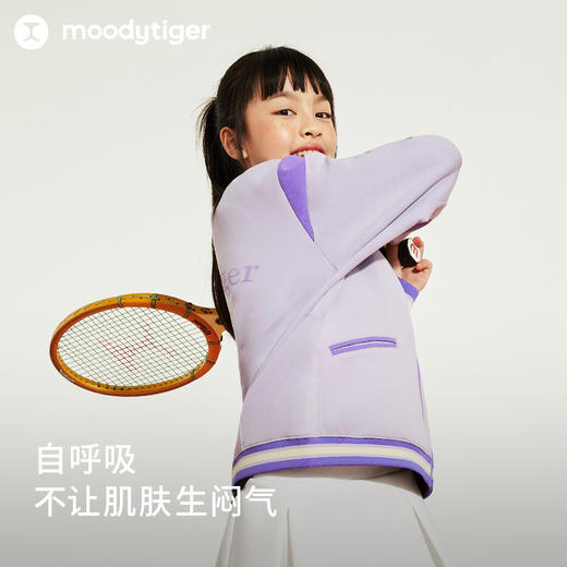 【24年秋新】【网球系列】moodytiger24秋新儿童男女童拼接空气层运动外套43510402 商品图3