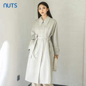 NUTS高级感流行通勤简约风长款风衣外套女2023秋季新款4340406A1