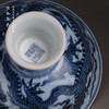 寒香慕古元明青花糯米釉海水江涯龙纹高足杯（缺货） 商品缩略图3