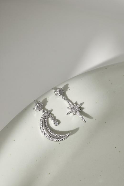 星落starfall系列 银s925 不对称AB耳环设计 商品图0