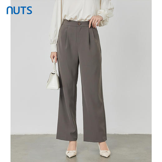 NUTS秋季新款时尚气质通勤风宽松阔腿显瘦休闲长裤女231073215 商品图3