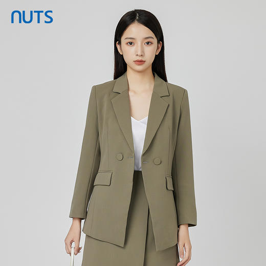 NUTS秋季新款时尚气质通勤风宽松显瘦百搭西装外套女231048015B 商品图2