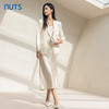 NUTS气质女神设计感小众绸缎褶皱系带显瘦连衣裙轻熟风4321002A1 商品缩略图2