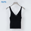 NUTS秋季新款纯欲性感别致V领修身背心女332052101 商品缩略图2
