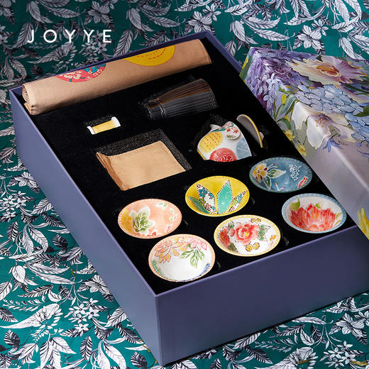 JOYYE布衣情-釉下手绘功夫茶具套装精致高档中式茶具配件六君子陶瓷送礼 商品图5