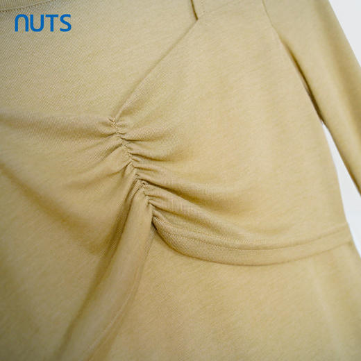 NUTS秋季新款设计感气质圆领薄款百搭长袖T恤假两件女333022276 商品图3