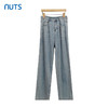 NUTS夏季新款复古风宽松阔腿水洗牛仔裤女221113268 商品缩略图0