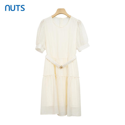 NUTS夏季时尚首要显瘦圆领短袖连衣裙女428103387 商品图0