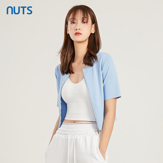NUTS夏季新款时尚气质风双拉链短袖针织衫221053071 商品图1