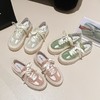 ZHR则则透气德训鞋女厚底小白鞋女拼接系带休闲板鞋子女2024新款 商品缩略图4