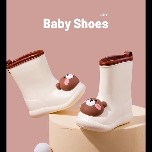小鹿米利儿童雨鞋新款防水防滑软底可爱卡通男童女童室外宝宝雨靴 商品图0