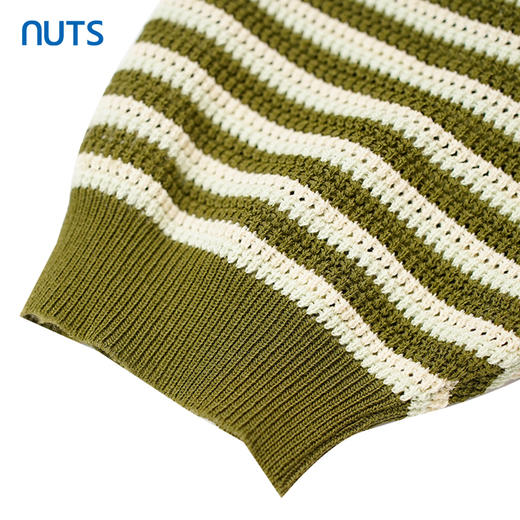 NUTS女装夏季新款条纹针织衫短袖毛衣女428053505 商品图3