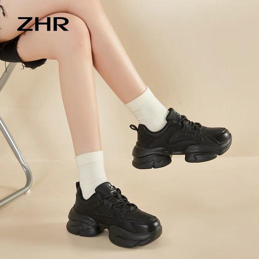 ZHR则则老爹鞋女2024春季新款厚底百搭休闲鞋软底运动鞋增高女鞋 商品图5