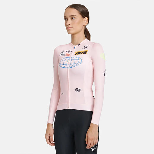 MAAP 女士 Axis Pro Jersey LS Pale Pink 长袖骑行服 商品图0