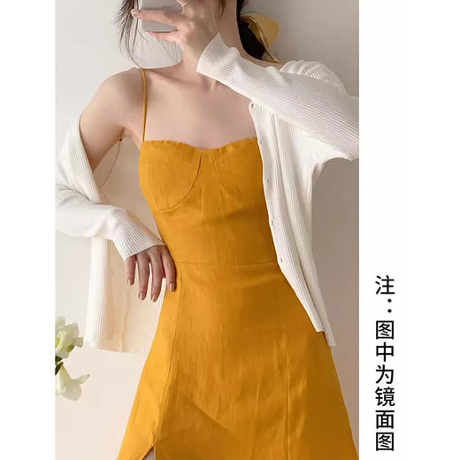 裁缝学苑AQ340法式收腰开叉亚麻吊带裙纸样女装长裙子样板图纸 商品图4