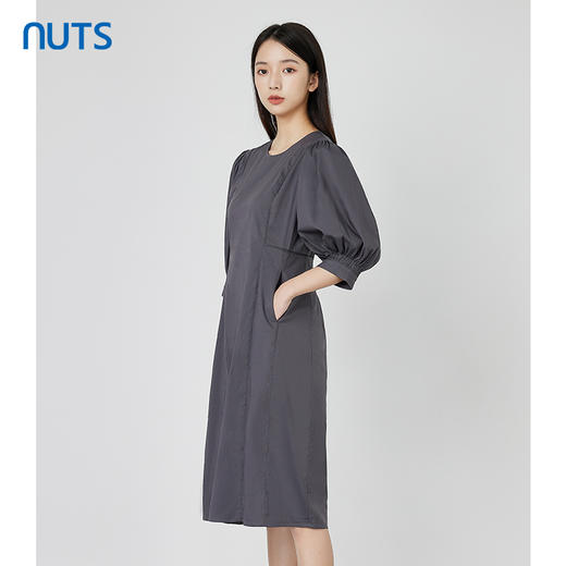 NUTS秋季新款时尚气质休闲风宽松显瘦中袖连衣裙女231102188B 商品图4