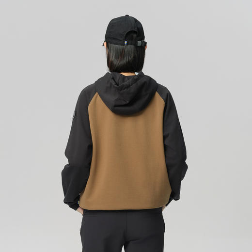 北极狐 女士连帽套头卫衣 2024秋冬新款城市户外拼色上衣04242216 商品图3