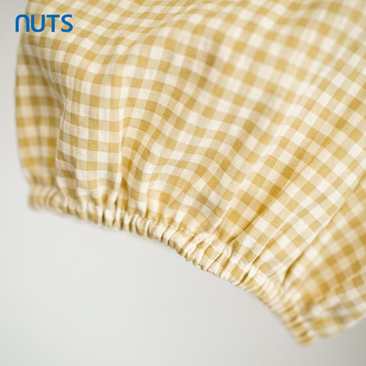 NUTS商场同款V领高腰显瘦格子短袖连衣裙121101164 商品图4