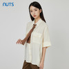 NUTS秋季新款时尚气质通勤风薄款中袖衬衫女（含领带）231012158 商品缩略图2