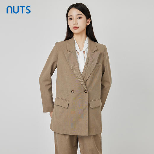 NUTS秋季新款气质休闲通勤风宽松显瘦西装外套女231048120B 商品图0