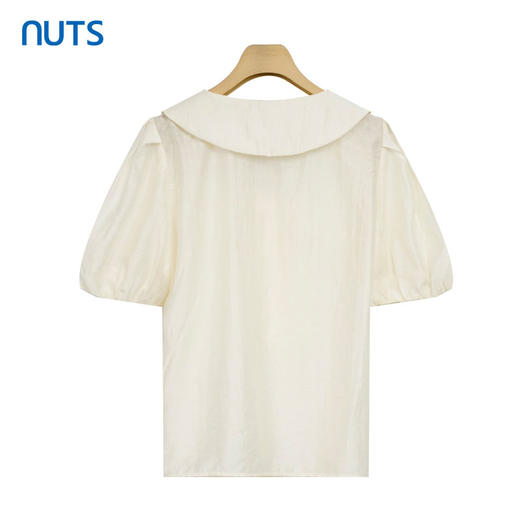 NUTS夏季新款学院风娃娃领宽松显瘦短袖衬衫女上衣429012316 商品图1
