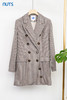 NUTS商场同款西装复古格子中长款外套女141048001B 商品缩略图5