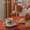 JOYYE威廉·莫里斯-欧式浮雕情侣双人马克杯咖啡碟套装陶瓷礼盒带勺 商品缩略图5