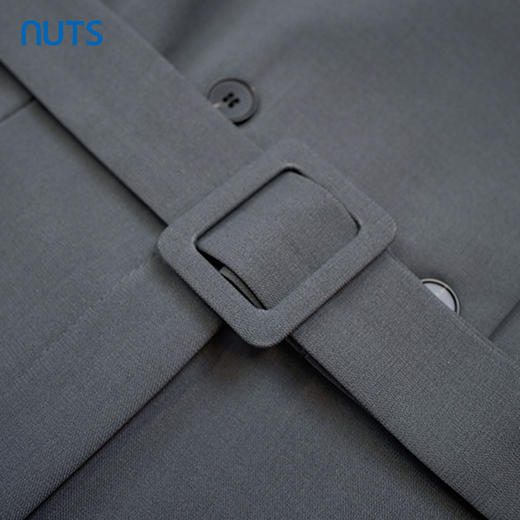 NUTS夏款西装领短袖系带收腰连体裤垂感职业连体裤221122344 商品图2