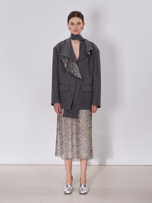 重工珠片双层半裙 商品图0