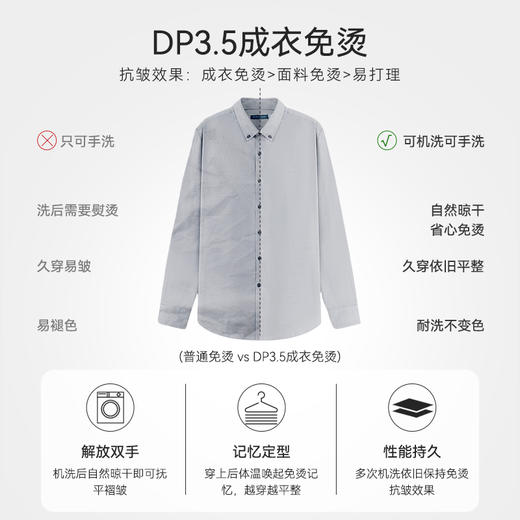 十如仕领嘴钮领提花环保无水染色长袖衬衫-SS05-01 商品图7