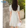 NUTS夏季新款时尚仙气风绿色碎花连衣裙女428101518 商品缩略图3