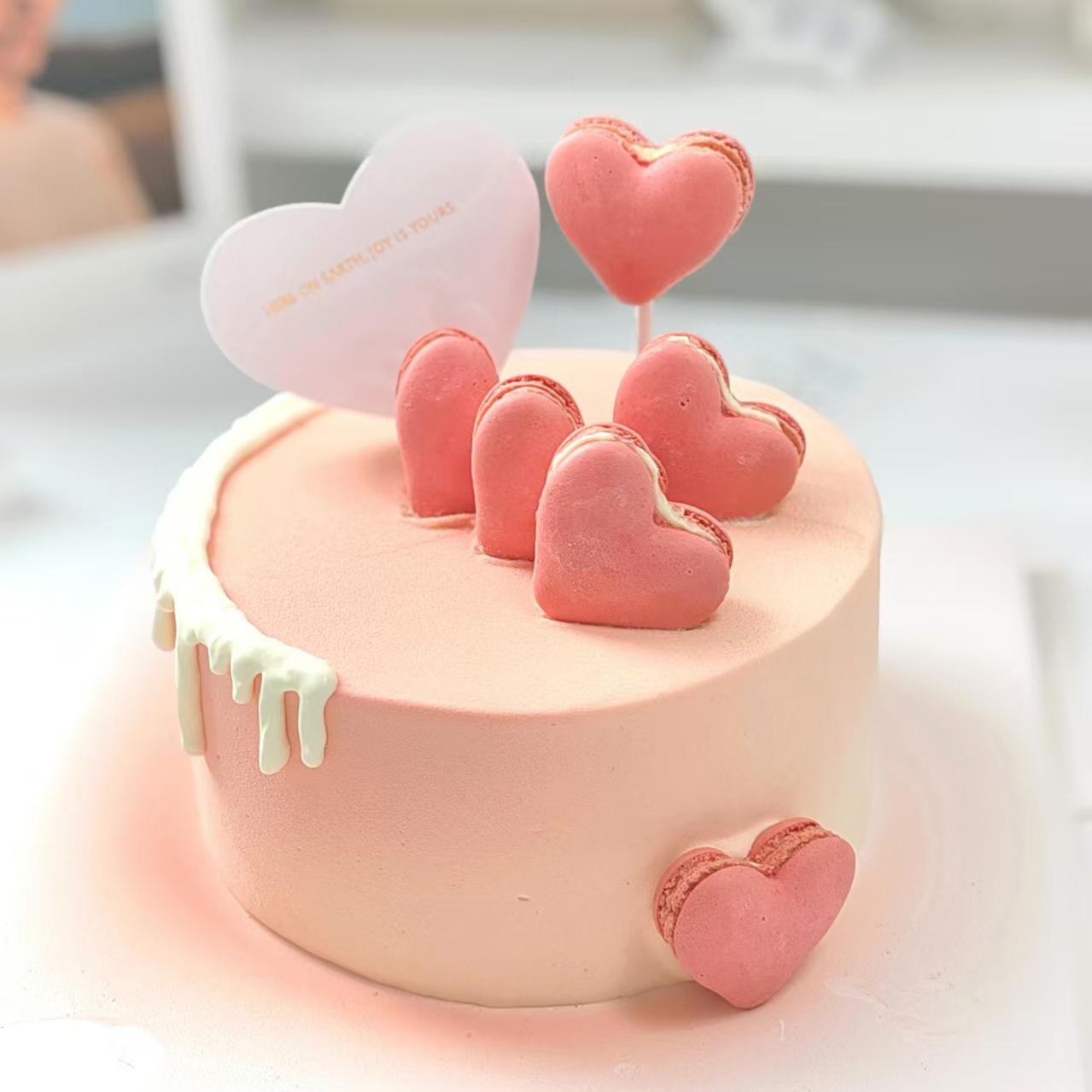 爱心马卡龙蛋糕