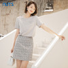 NUTS夏季新款气质休闲格纹半身裙夏包臀短裙221061234 商品缩略图2