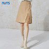 NUTS秋季新款时尚气质通勤风百搭开叉设计感半身中裙女231062068B 商品缩略图0