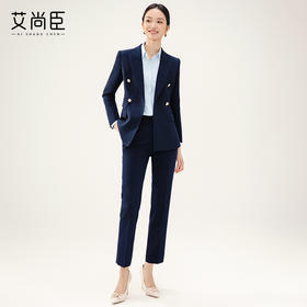 藏青色西装套装女2024新款酒店经理珠宝店前台工装职业气质工作服