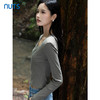 NUTS春秋季新款时尚气质拉链方领长袖T恤女4310203A1 商品缩略图3