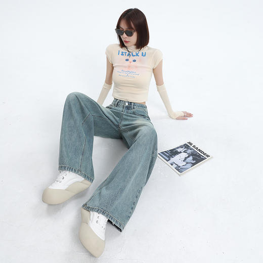 【HEY+JEANS】 宽松阔腿 牛仔裤 9893 商品图2