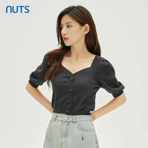 NUTS秋季新款时尚气质通勤风修身显瘦套头衫女331052110 商品图3