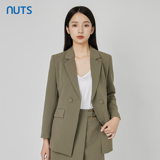 NUTS秋季新款时尚气质通勤风宽松显瘦百搭西装外套女231048015B 商品图3