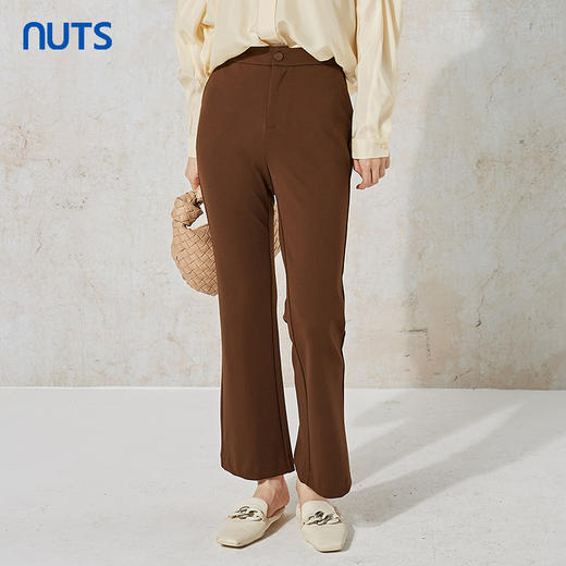 NUTS秋季新款时尚气质通勤风宽松显瘦阔腿休闲长裤女231073142 商品图1